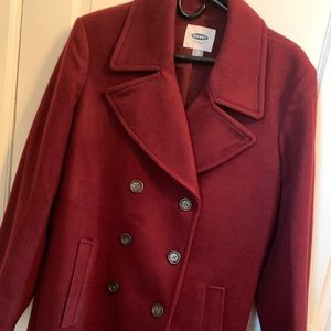 Burgundy coat